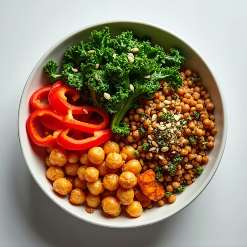 Herb-Roasted Lentil and Sweet Potato Power Bowl