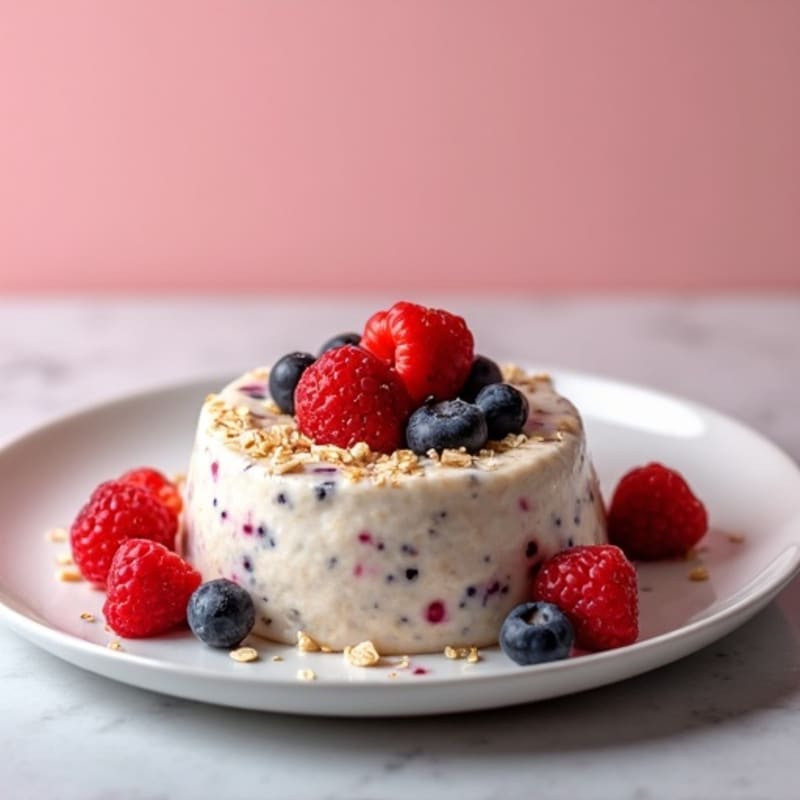 Creamy Overnight Oats with Fresh Berries and Chia Seeds