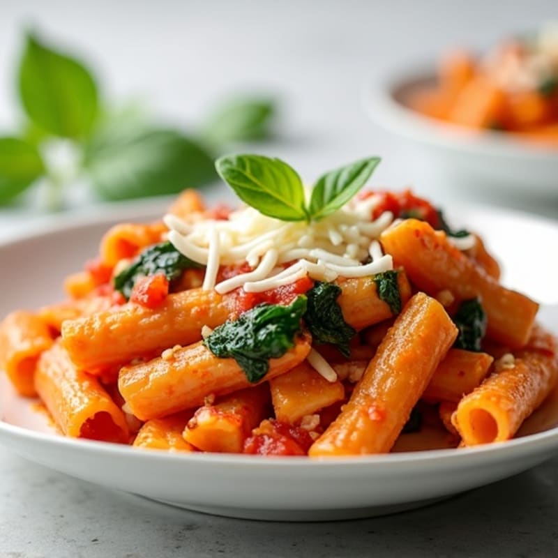 Lean Ground Turkey Baked Ziti with Spinach
