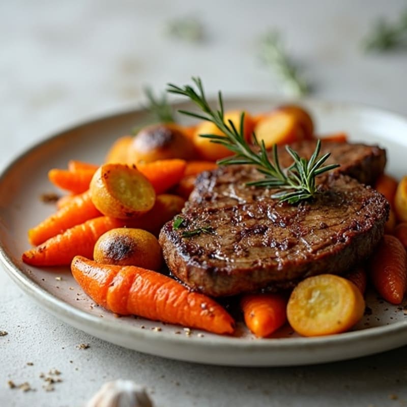 Herb-Roasted Beef with Crispy Root Vegetables