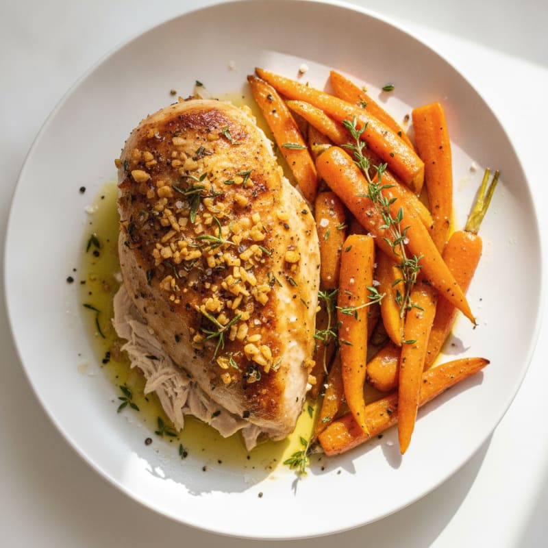 Garlic-Herb Roasted Chicken with Root Vegetables