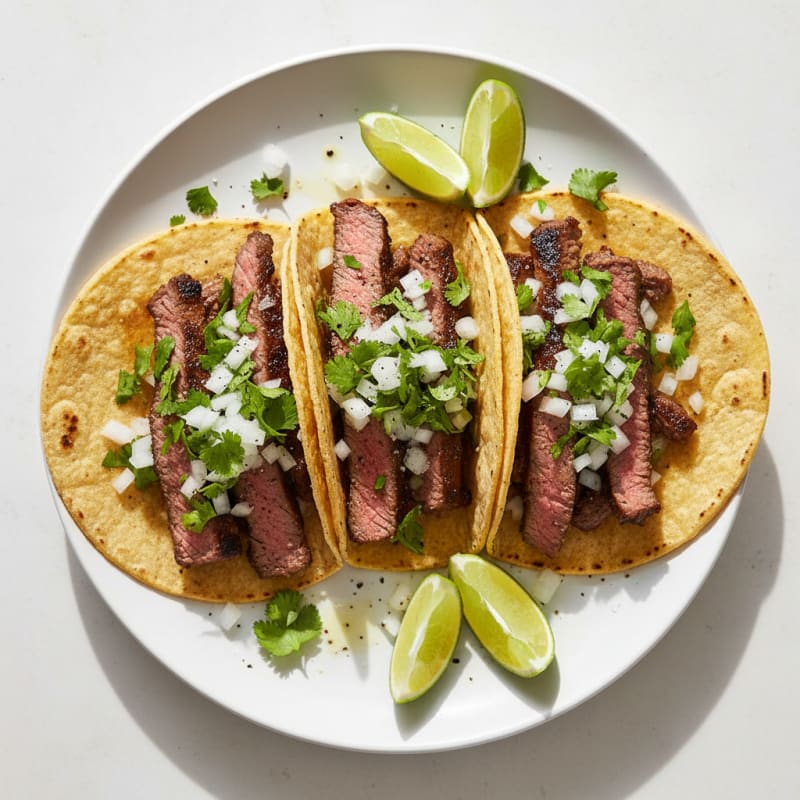 Carne Asada Tacos with Cilantro-Lime