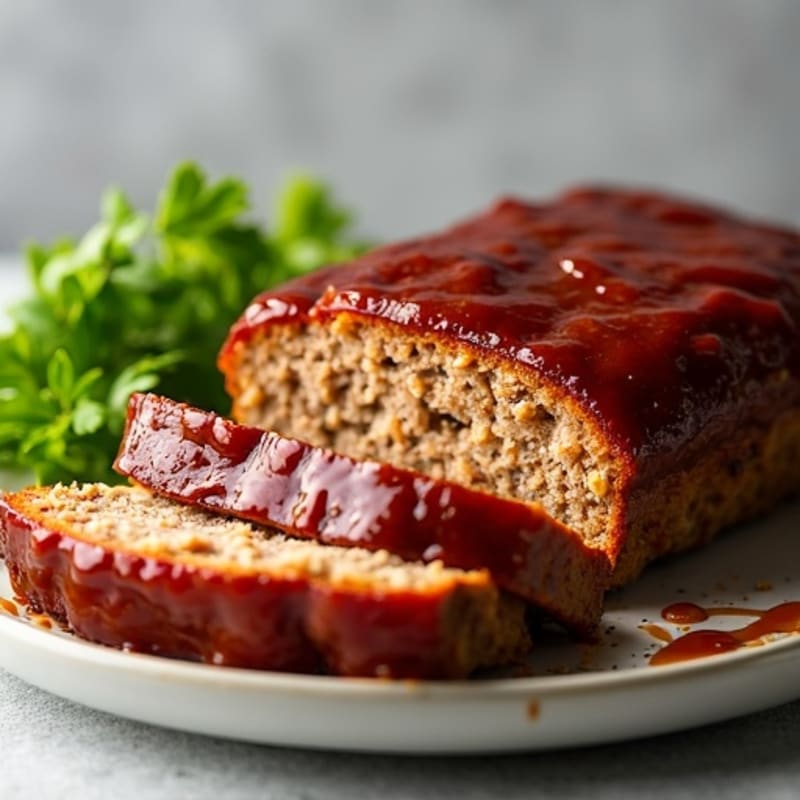 Smoky BBQ Glazed Turkey-Bacon Meatloaf