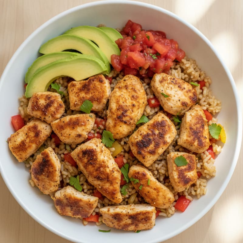 Chicken Taco Rice Bowl