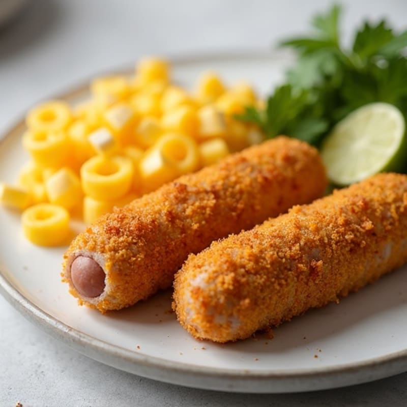 Crispy Baked Turkey Sausage with Golden Cornmeal Coating