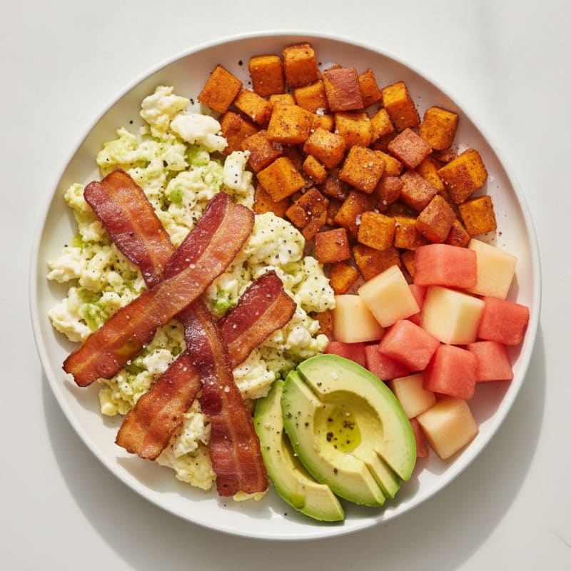 Southwestern Eggs with Sweet Potato Hash