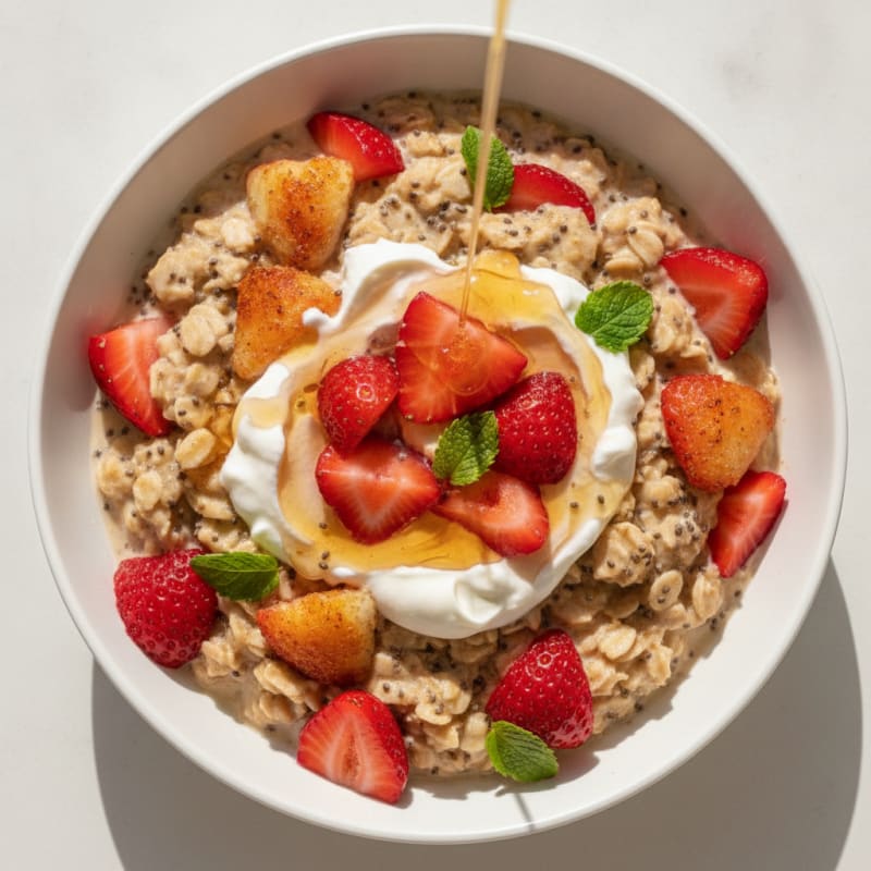 Strawberry Shortcake Overnight Oats