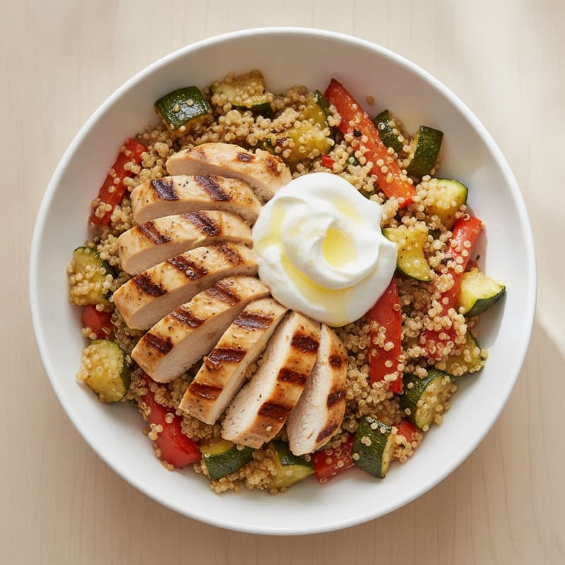 Grilled Chicken and Quinoa Vegetable Bowl