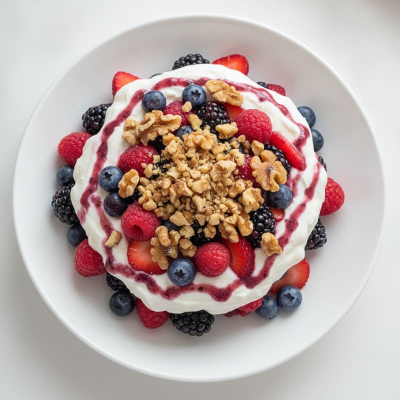 Creamy Greek Yogurt Protein Parfait with Mixed Berries