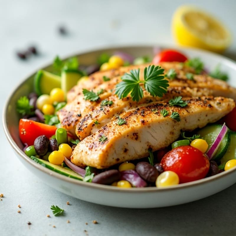 Fresh Black Bean and Corn Salad with Zesty Lime Dressing