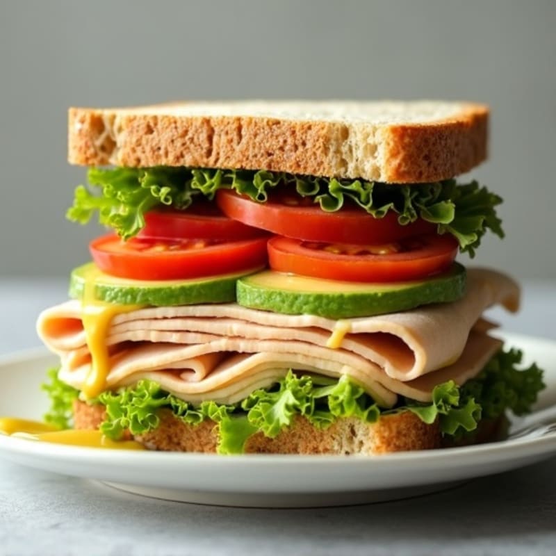 Stacked Turkey Club with Fresh Avocado