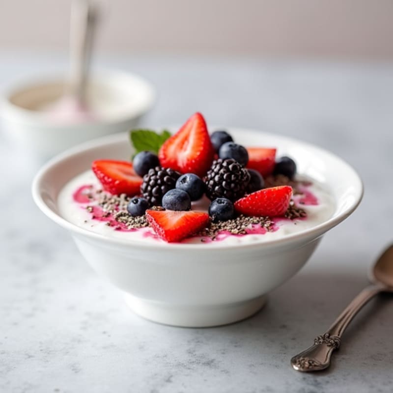 Greek Yogurt with Chia Seeds and Mixed Berries