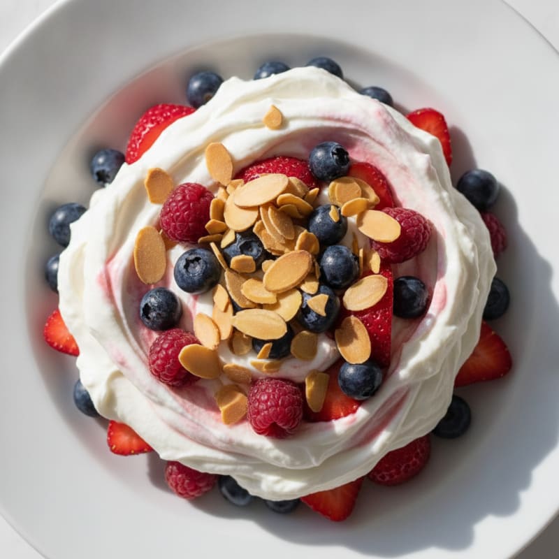 Greek Yogurt Protein Parfait with Mixed Berries