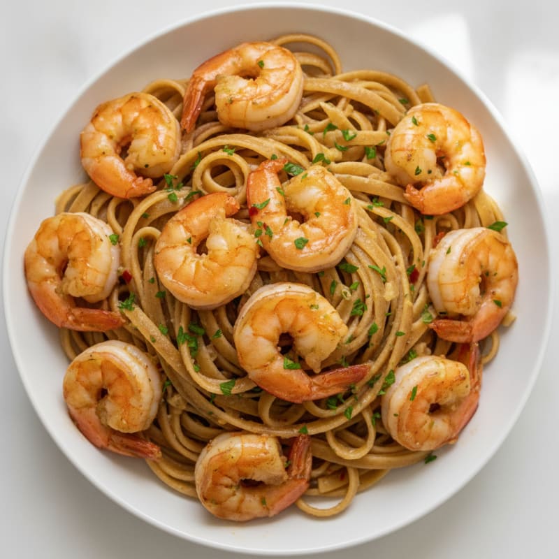 Garlic Butter Shrimp Scampi with Linguine