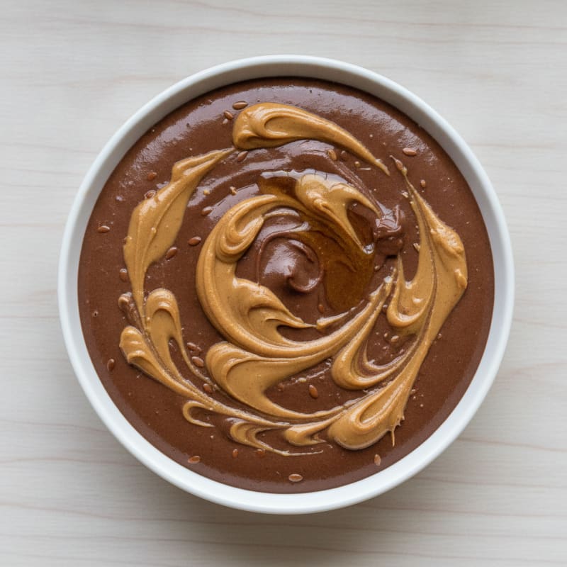 Silky Chocolate Protein Pudding with Peanut Butter Swirl