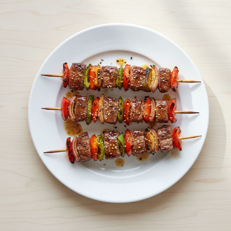 Tender Grilled Korean Beef Skewers