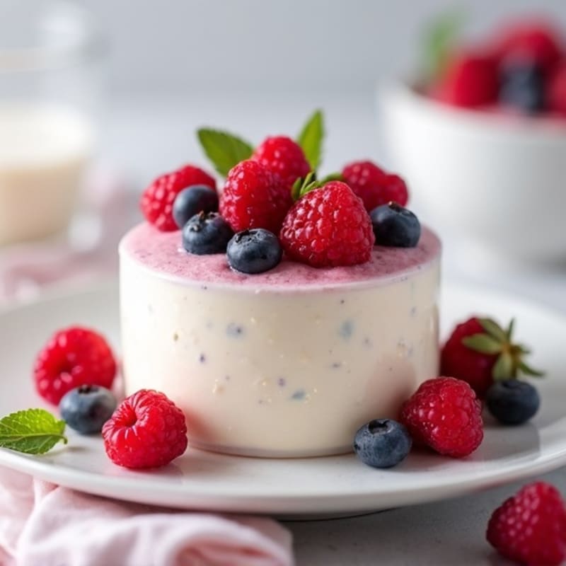 Cottage Cheese Protein Mousse with Mixed Berries