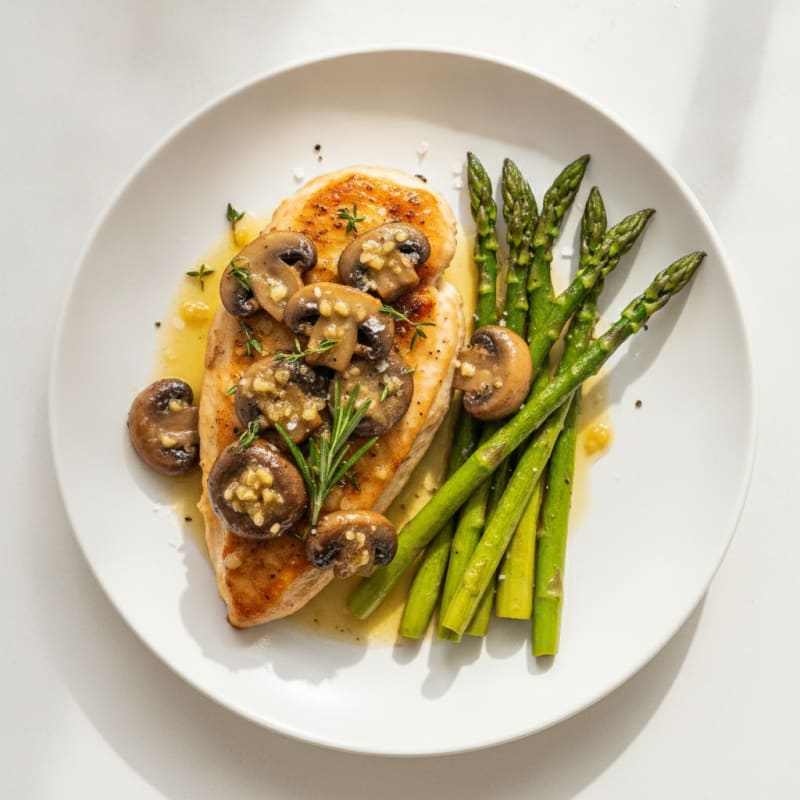 Garlic Butter Roasted Mushrooms with Herbs
