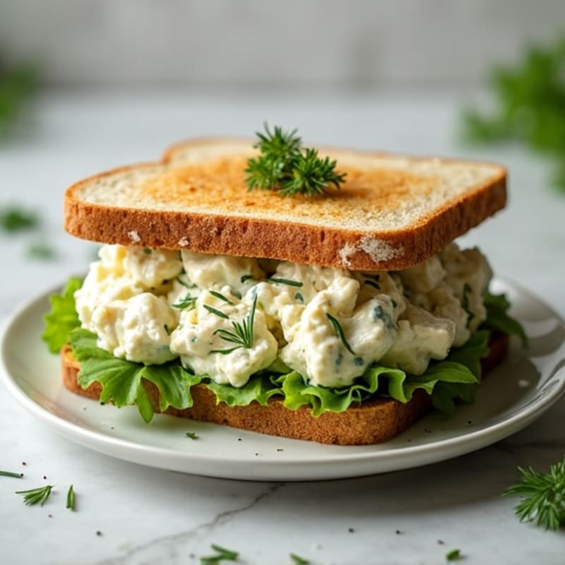 Creamy Fresh Herb Chicken Salad Whole Grain Sandwich