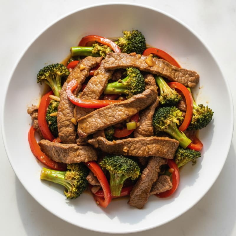 Lean Beef Stir-Fry with Broccoli and Bell Peppers