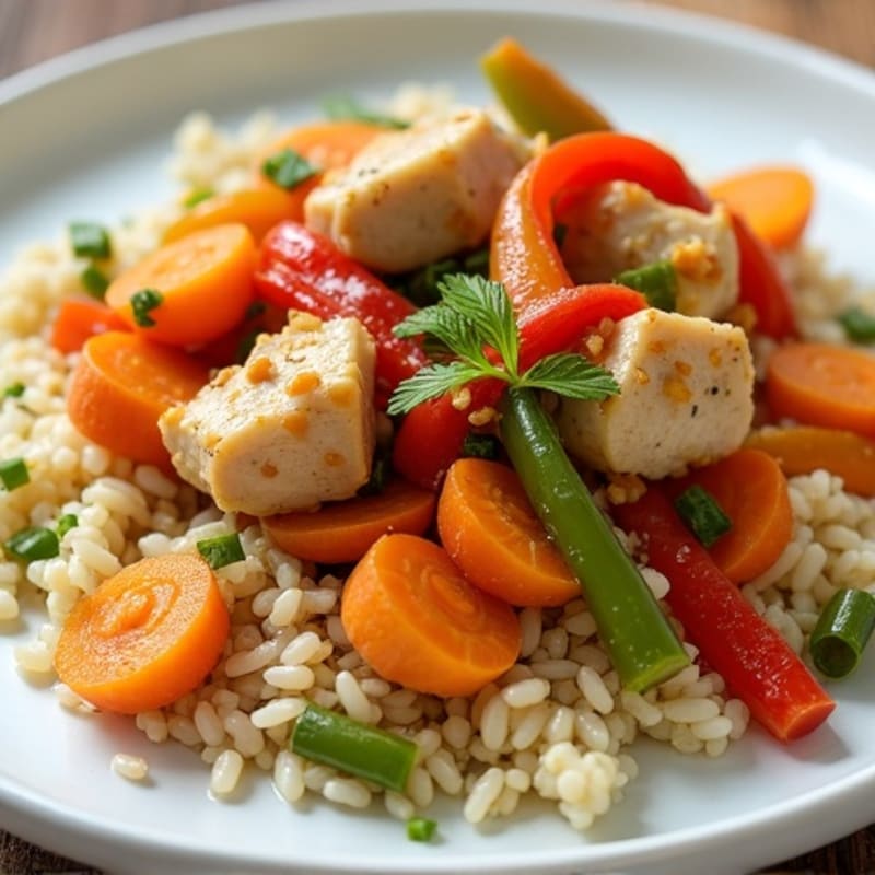 Cauliflower Rice Chicken Stir-Fry