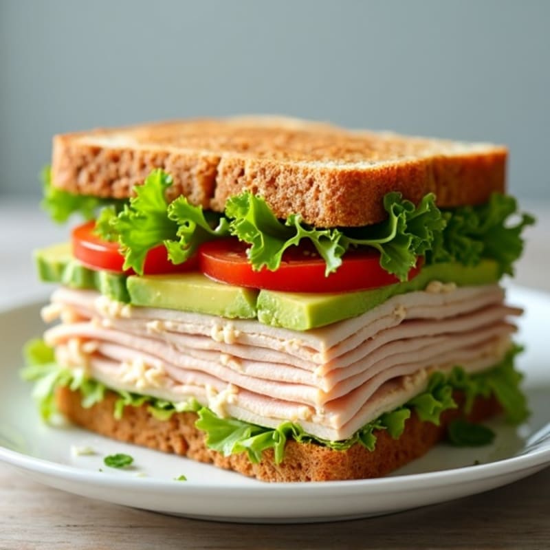 Stacked Turkey Club with Fresh Avocado
