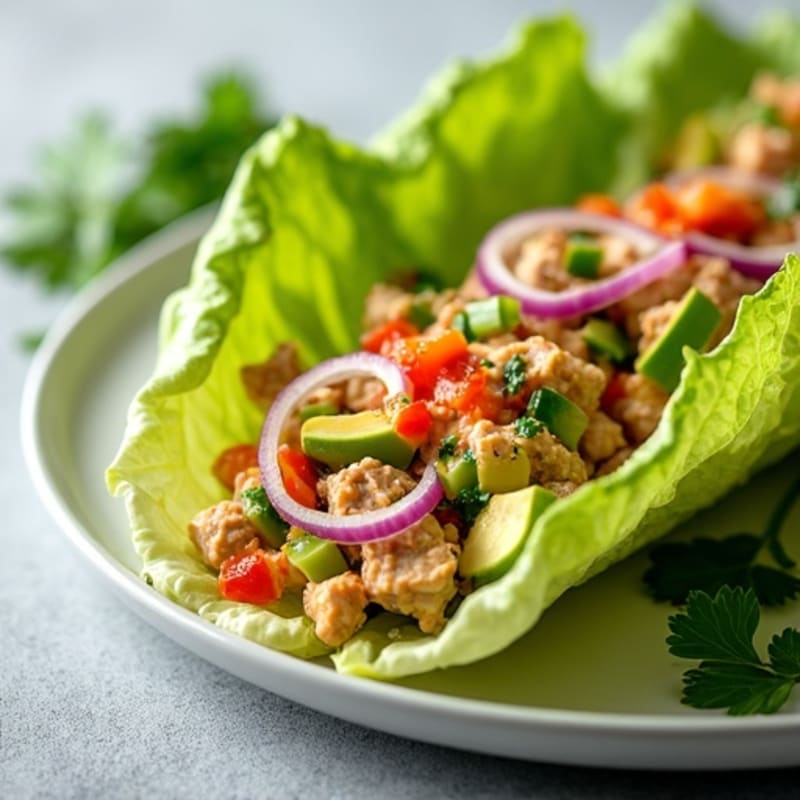 Spicy Sriracha Tuna Lettuce Wrap