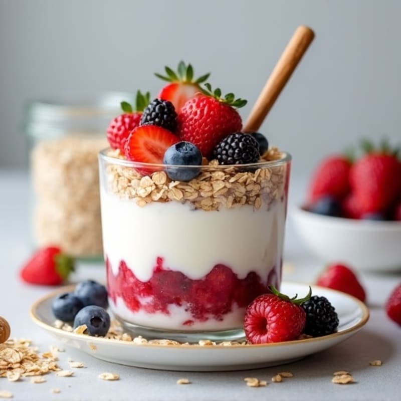 Creamy Protein Yogurt Parfait with Toasted Oats