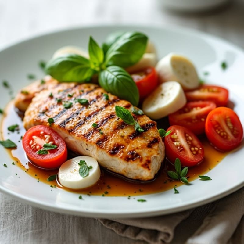 Grilled Chicken with Fresh Caprese Salad