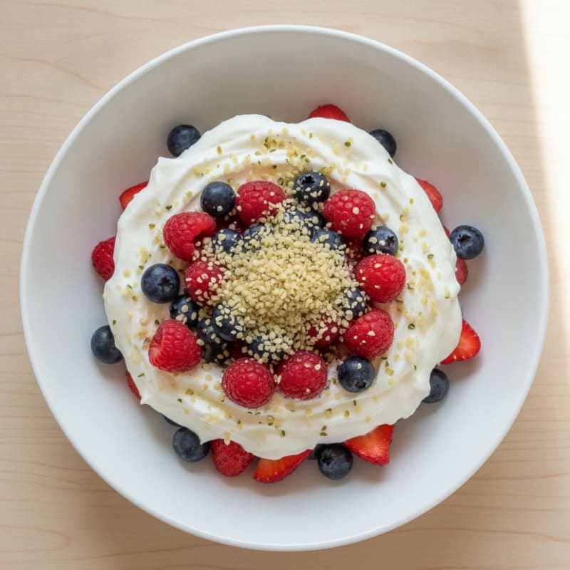 Greek Yogurt Protein Parfait with Mixed Berries