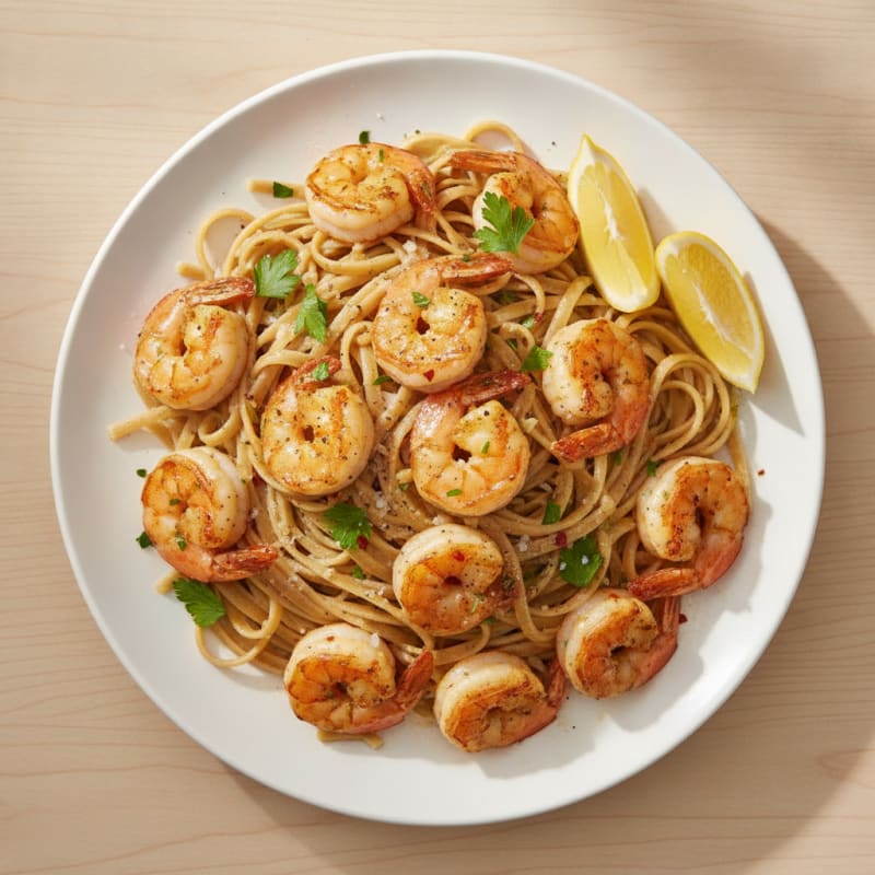 Garlic Butter Shrimp Scampi with Linguine