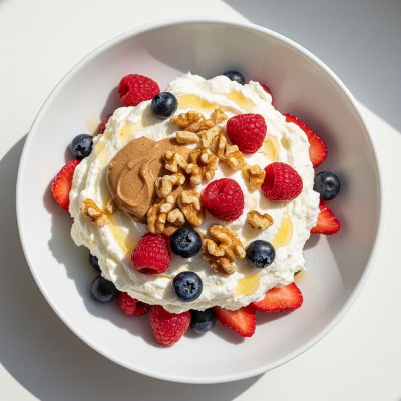 Greek Yogurt Protein Mousse with Whey and Mixed Berries
