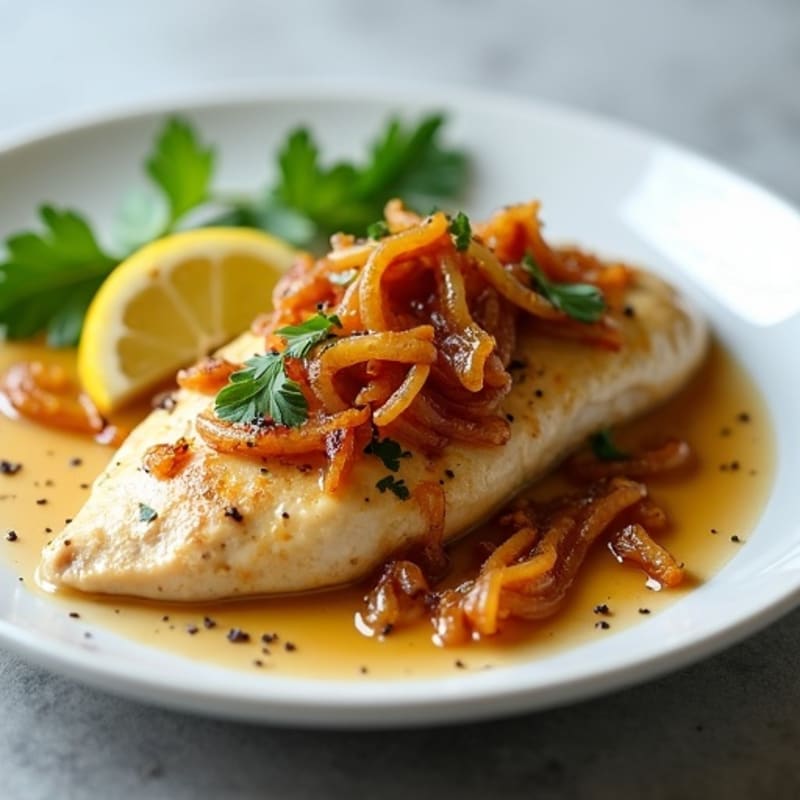 Creamy Tahini Chicken with Caramelized Onions