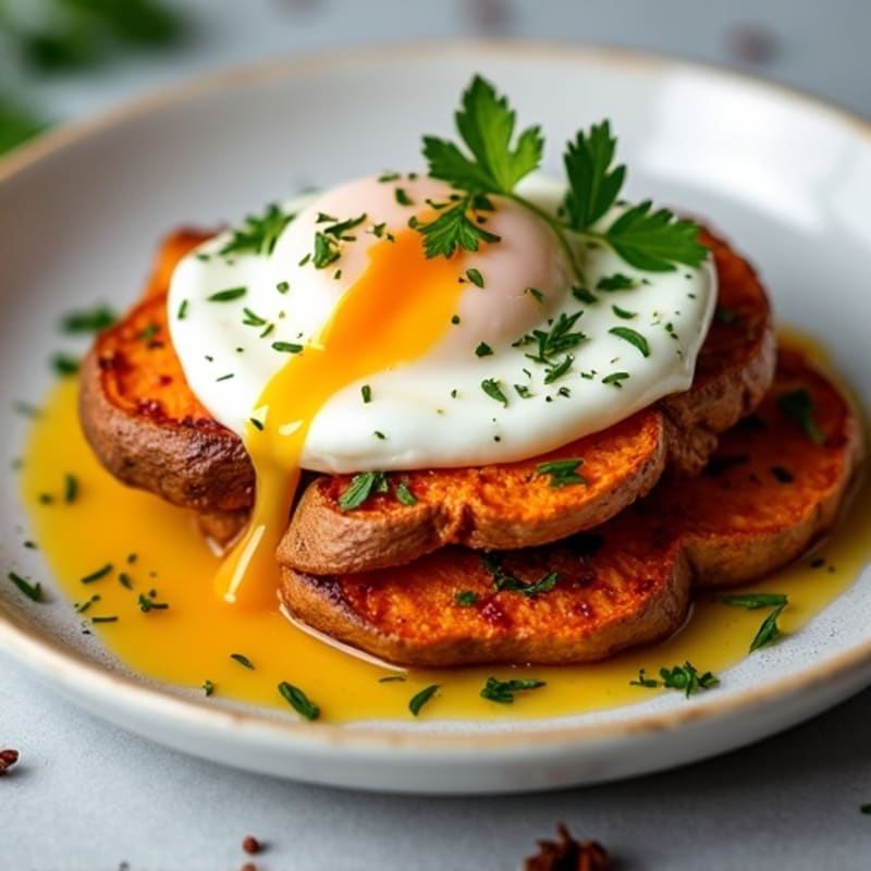 Crispy-Skinned Sweet Potato with Greek Yogurt and Herbs