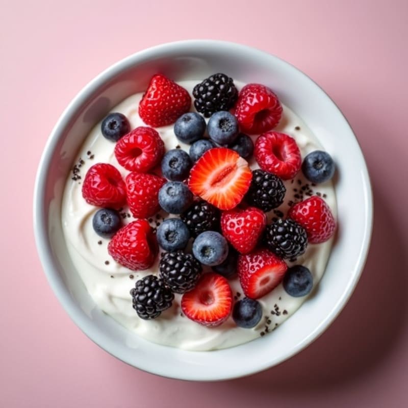 Creamy Mixed Berry Protein Bowl with Whipped Cottage Cheese