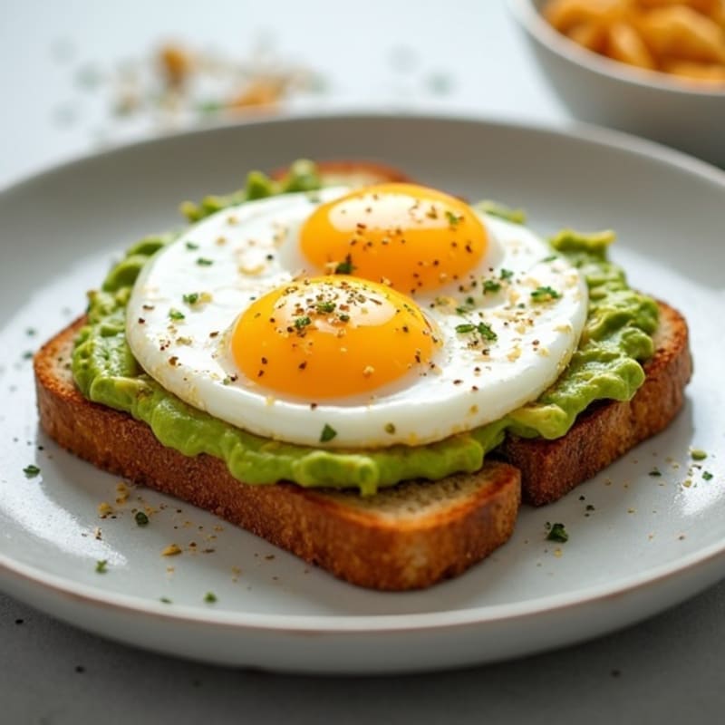 Creamy Avocado Toast with Jammy Eggs