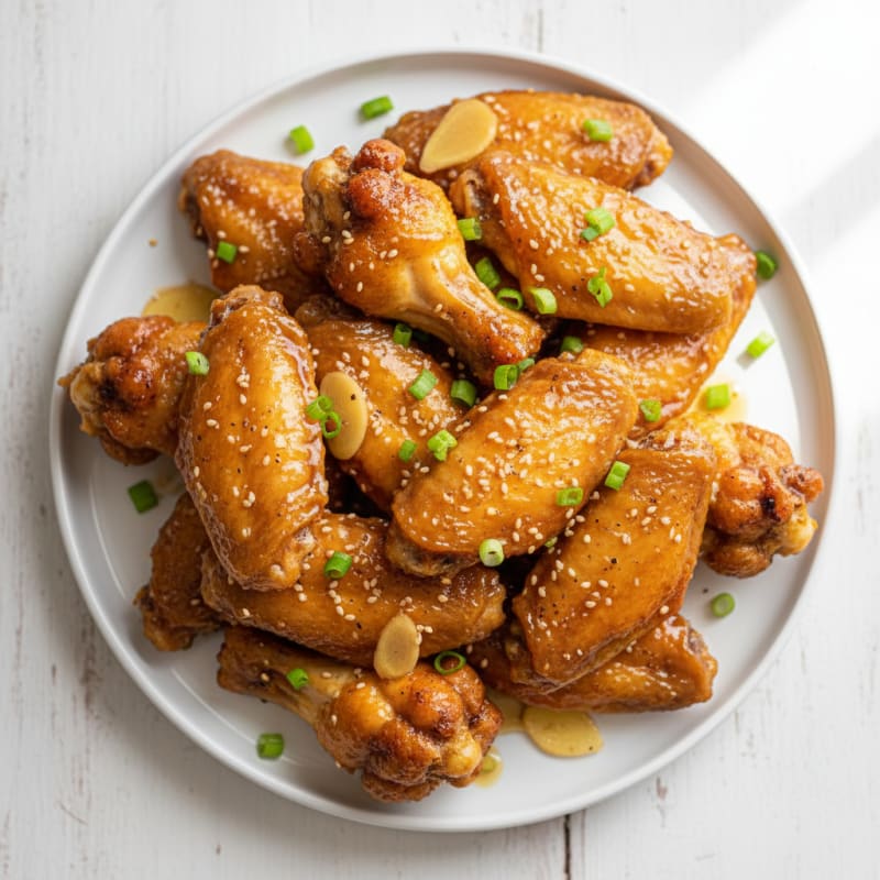 Crispy Honey-Garlic Chicken Wings