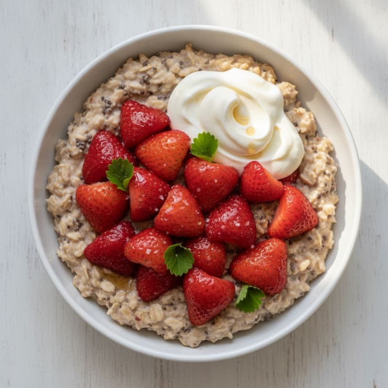 Strawberry Shortcake Overnight Oats
