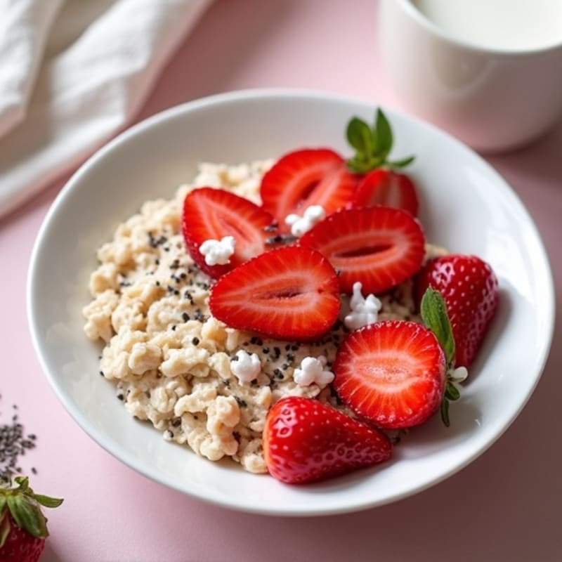 Creamy Strawberry Shortcake Overnight Oats