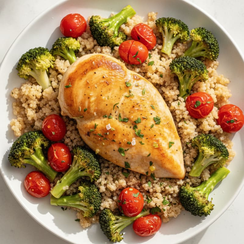 Lemon-Herb Chicken and Quinoa Bowl