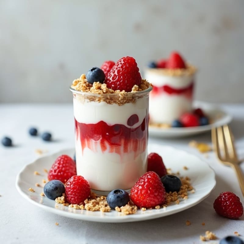 Silky Protein Yogurt Parfait with Fish Eggs