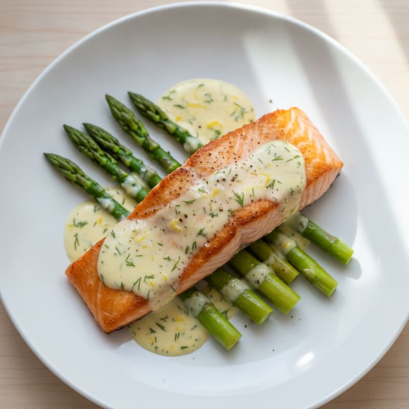 Pan-Seared Salmon with Lemon-Dill Sauce