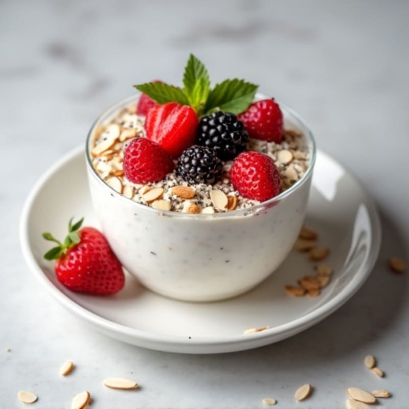 Creamy Protein Yogurt Parfait with Mixed Berries