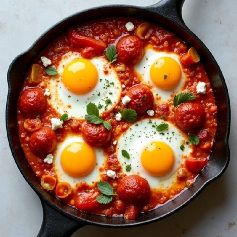 Hearty Tomato Shakshuka with Jammy Eggs