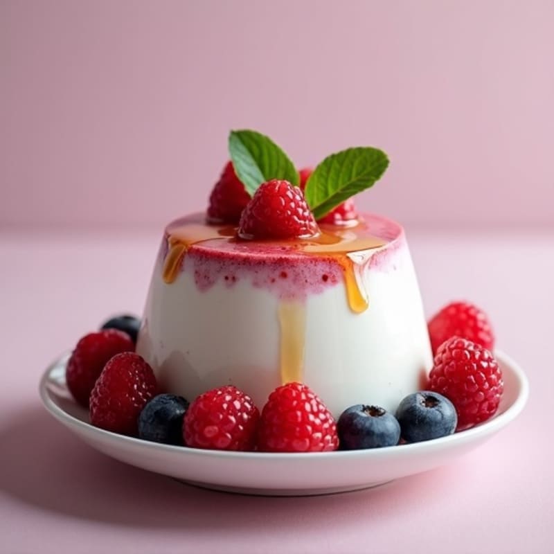 Greek Yogurt Protein Mousse with Mixed Berries