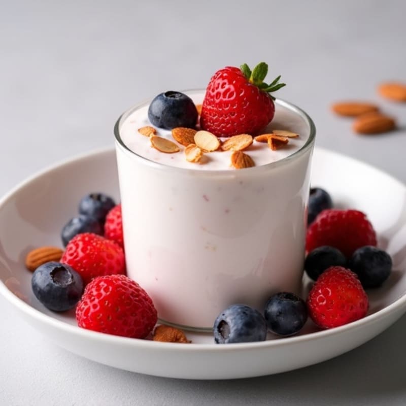 Greek Yogurt Protein Mousse with Berries