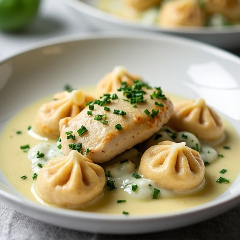 Creamy Herb Chicken and Fluffy Dumplings