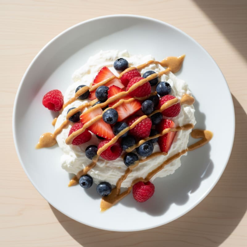 Creamy Greek Yogurt Protein Mousse with Fresh Berries