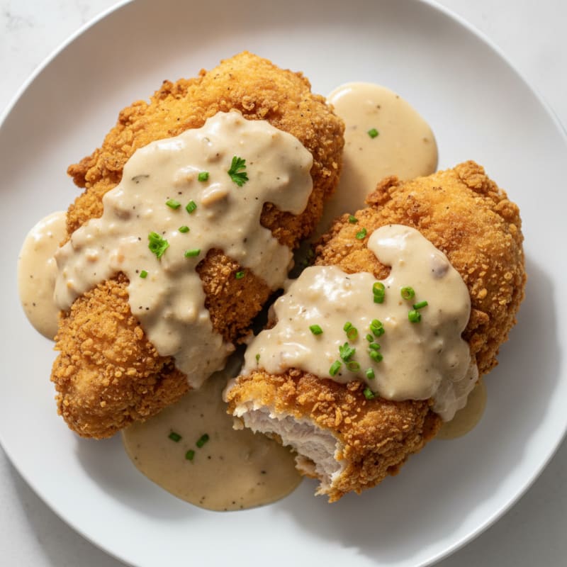 Buttermilk Fried Chicken with Creamy Gravy