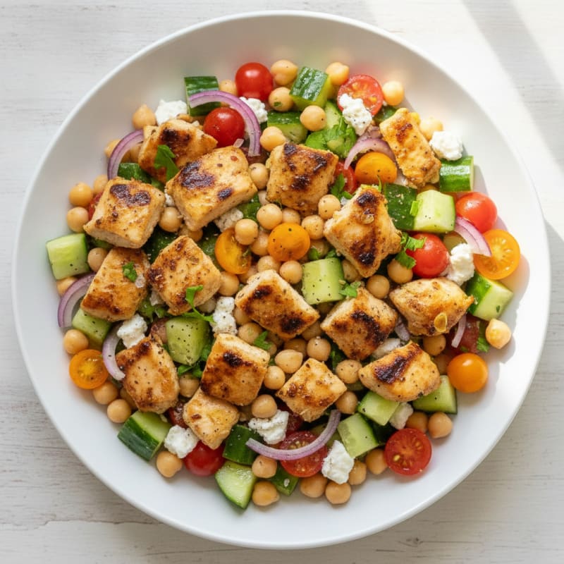 Mediterranean Bean Salad with Lemon-Herb Vinaigrette